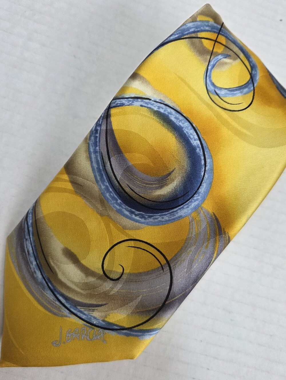 J Garcia Small Garden Signature Collection Silk Tie Necktie Artist Proof No. 10